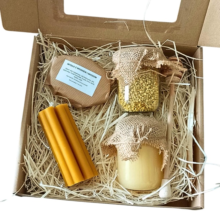 Prezent Podziękowanie Miód Świeca 1665