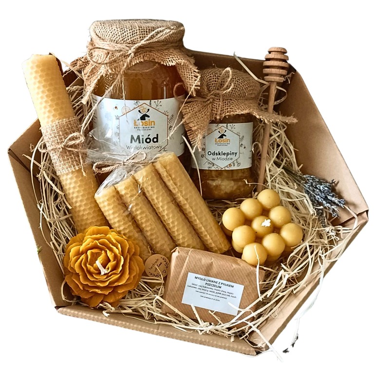 Prezent Podziękowanie Miód Świeca 1600