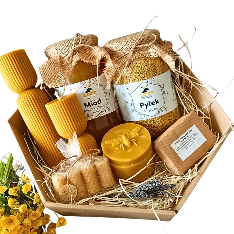 Prezent Podziękowanie Miód Świeca 1580