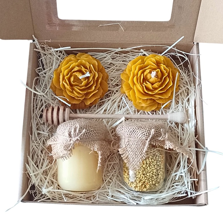 Prezent Podziękowanie Miód Świeca 1660