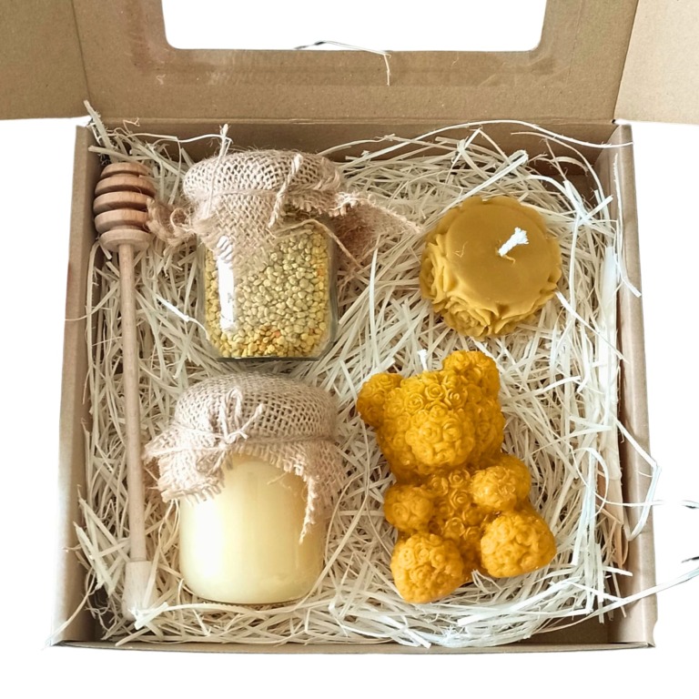 Prezent Podziękowanie Miód Świeca 1655