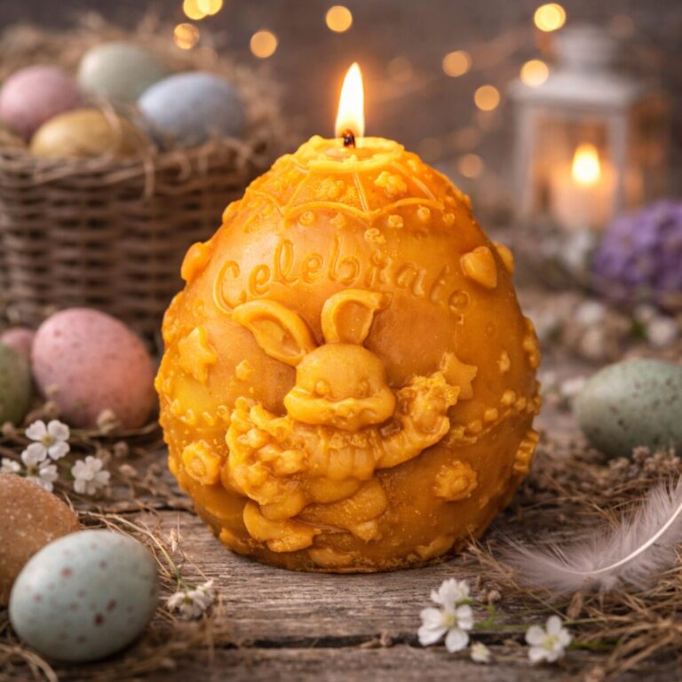 Świeca z wosku pszczelego JAJECZKO