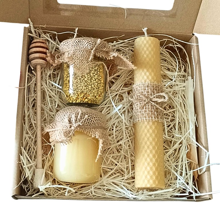 Prezent Podziękowanie Miód Świeca 1650