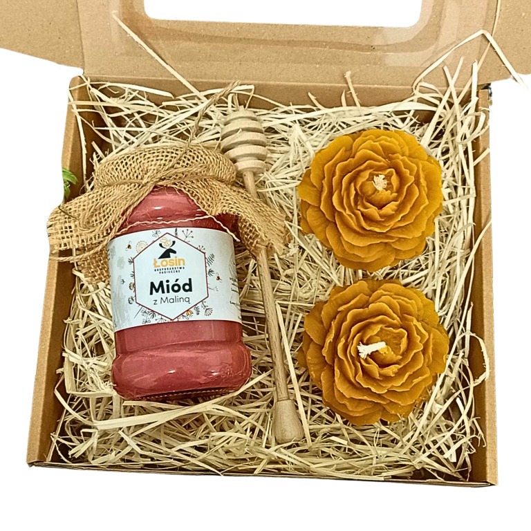 Prezent Podziękowanie Miód Świeca 1685