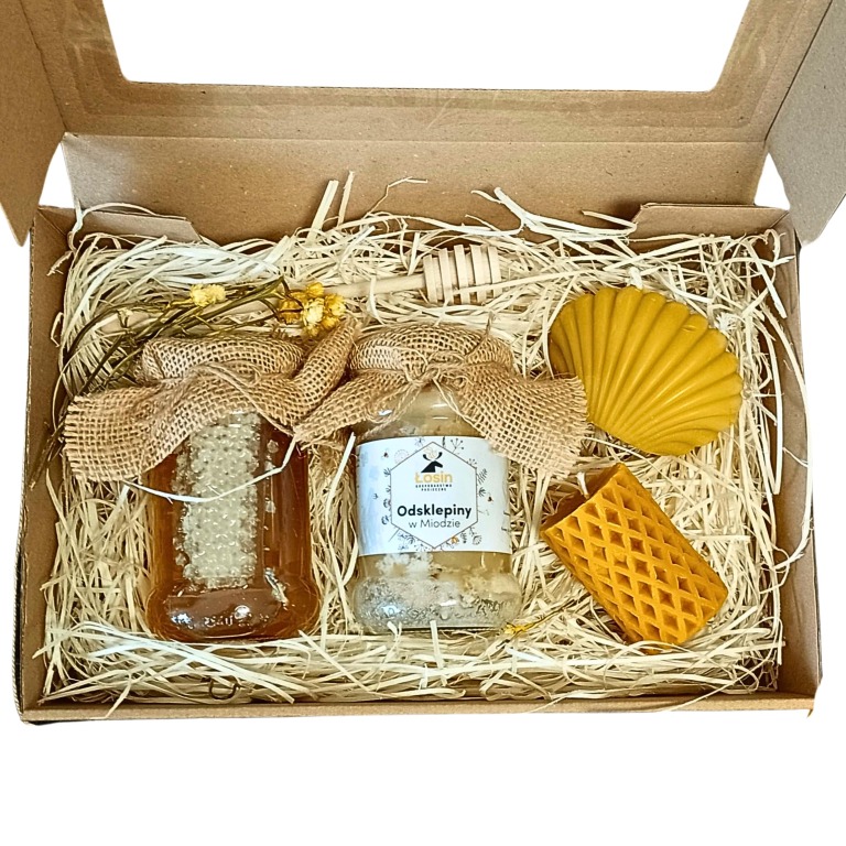 Prezent Podziękowanie Miód Świeca 1710