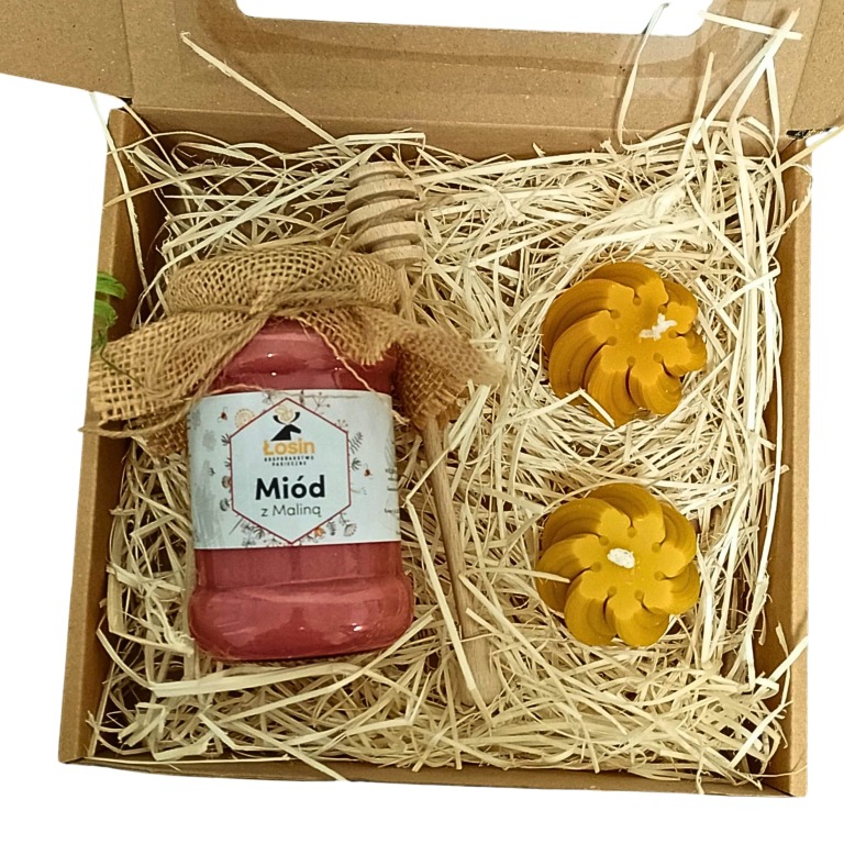 Prezent Podziękowanie Miód Świeca 1695