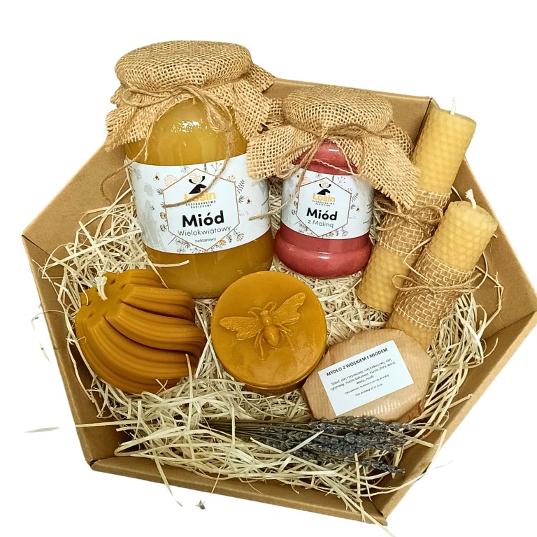 Prezent Podziękowanie Miód Świeca 1740