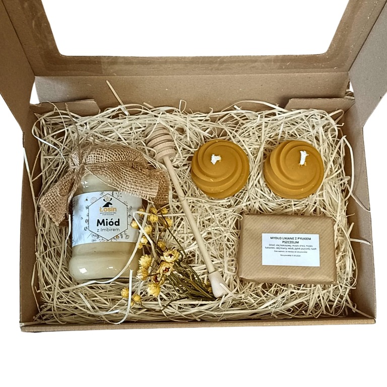 Prezent Podziękowanie Miód Świeca 1720