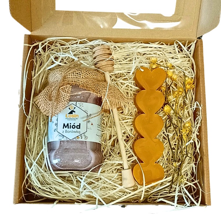 Prezent Podziękowanie Miód Świeca 1715