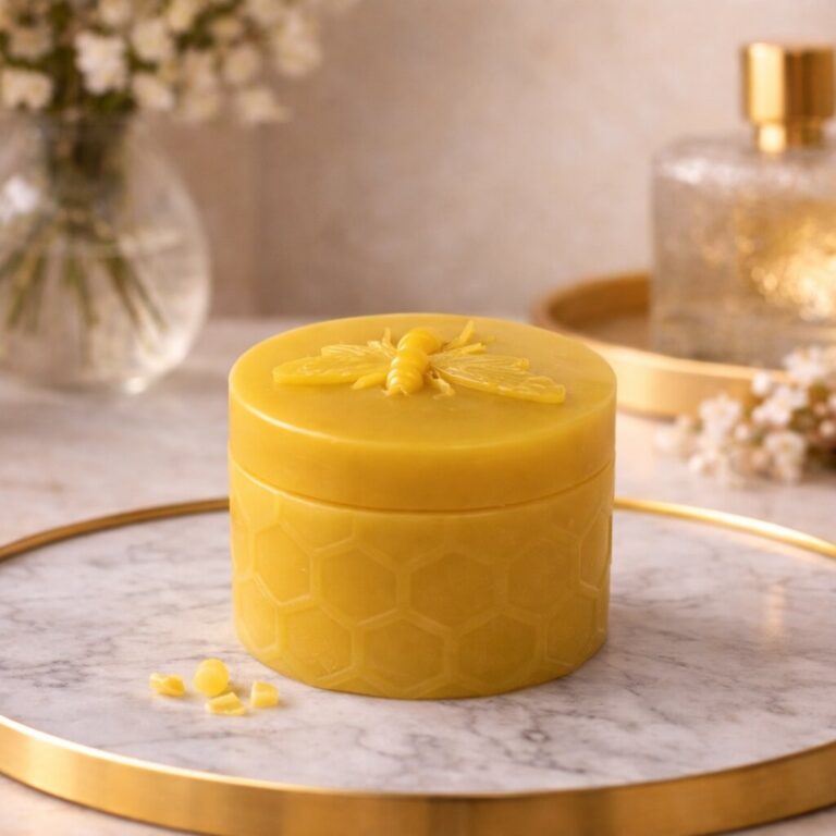 Pojemnik dekoracyjny z wosku pszczelego