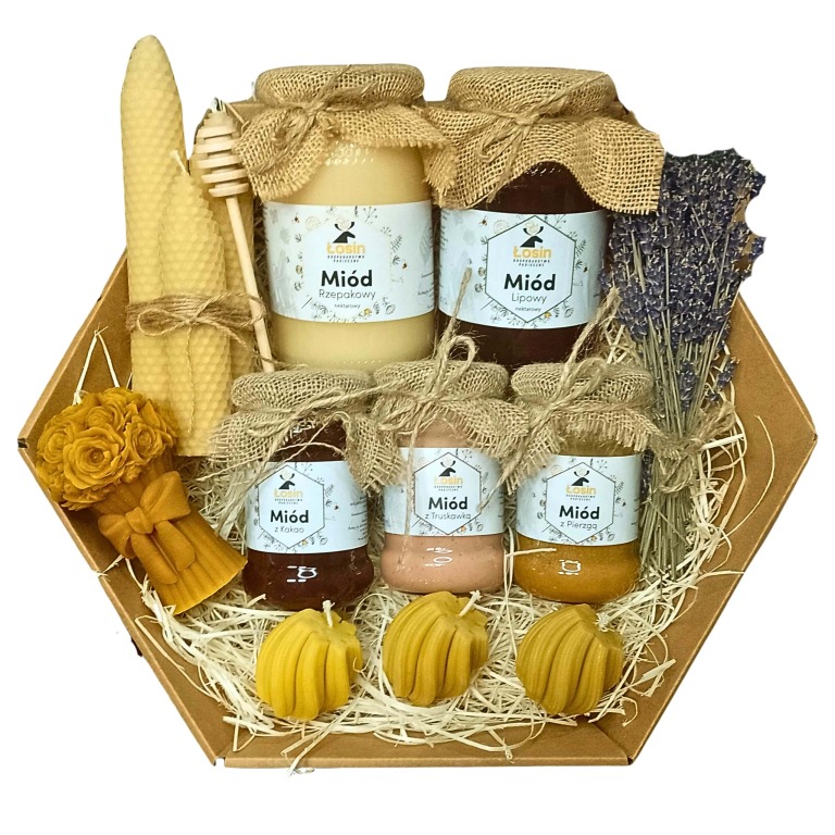 Prezent Podziękowanie Miód Świeca 1780