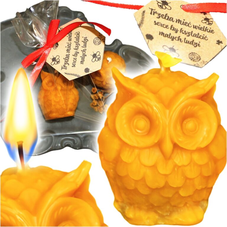 Świeca SOWA dla Nauczyciela z zawieszką