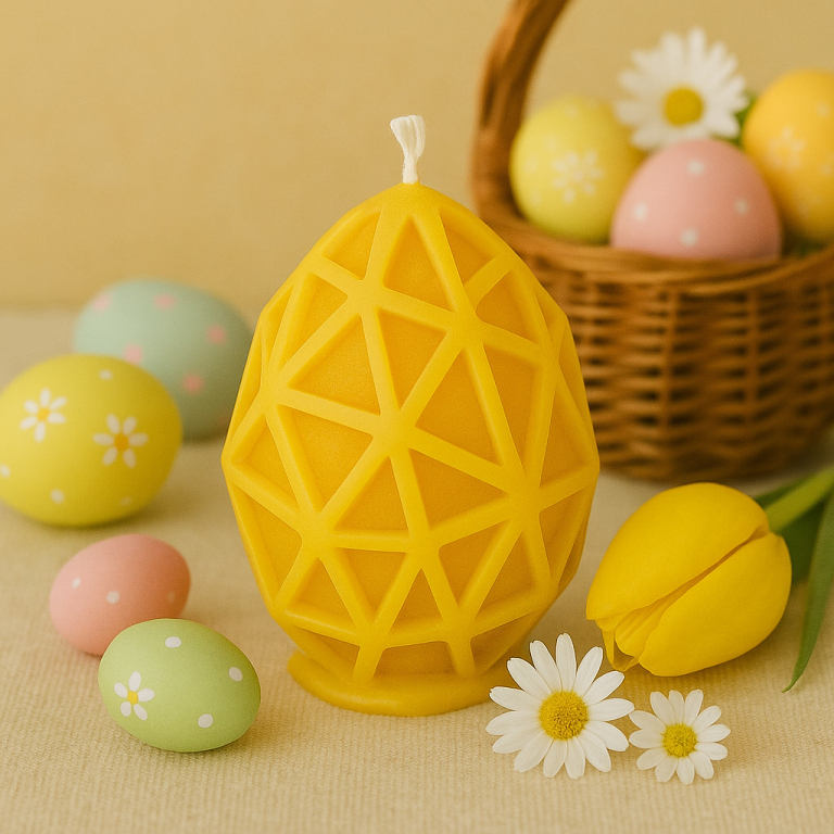 Świeca z wosku pszczelego JAJKO