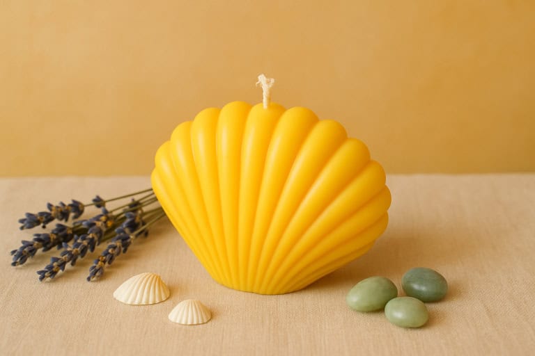 Świeca z wosku pszczelego MUSZLA