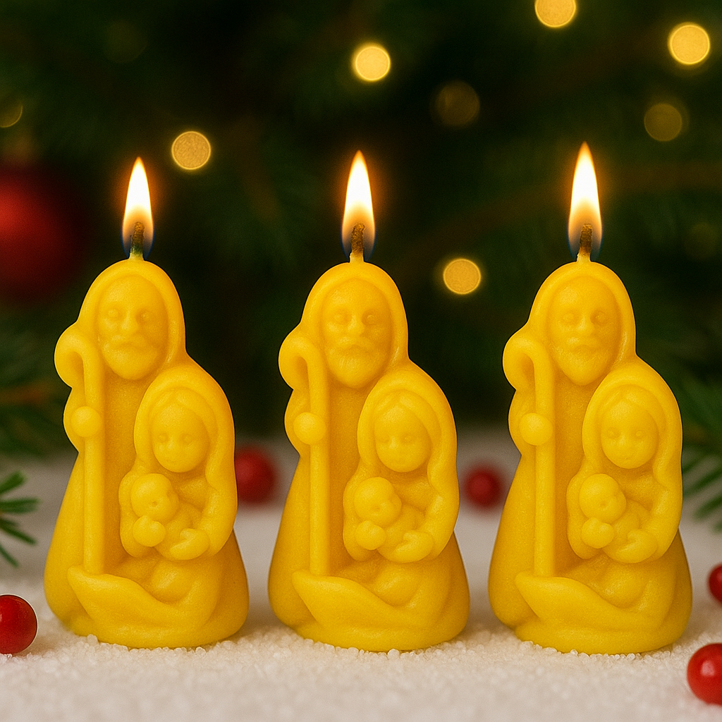 Świeca z wosku pszczelego HOLY FAMILY - obrazek 2
