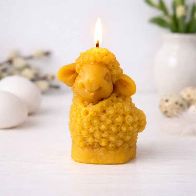 Świeca z wosku pszczelego BARANEK