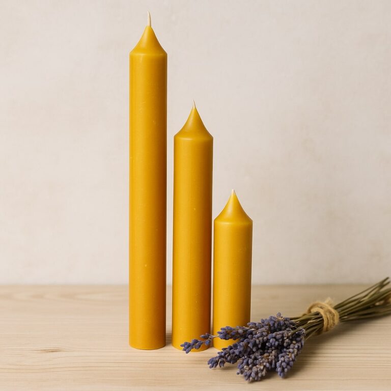 Zestaw świec z wosku pszczelego STOŁOWA