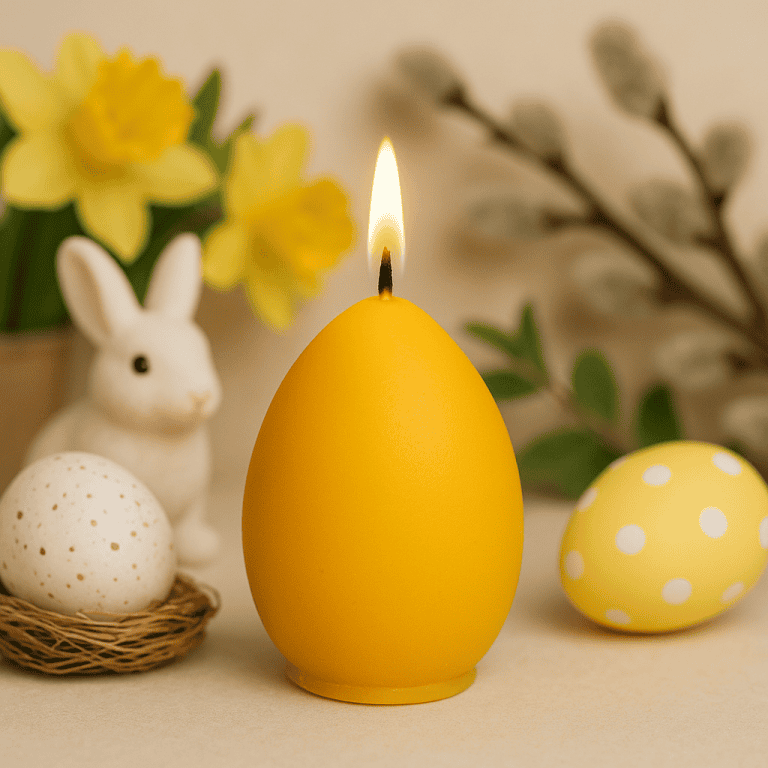 Świeca z wosku pszczelego JAJKO PROSTE