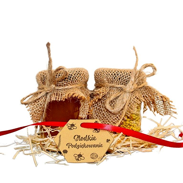 Prezent Podziękowanie Miód Świeca 1755