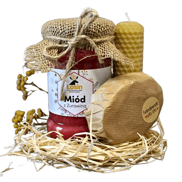 Prezent Podziękowanie Miód Świeca 1820