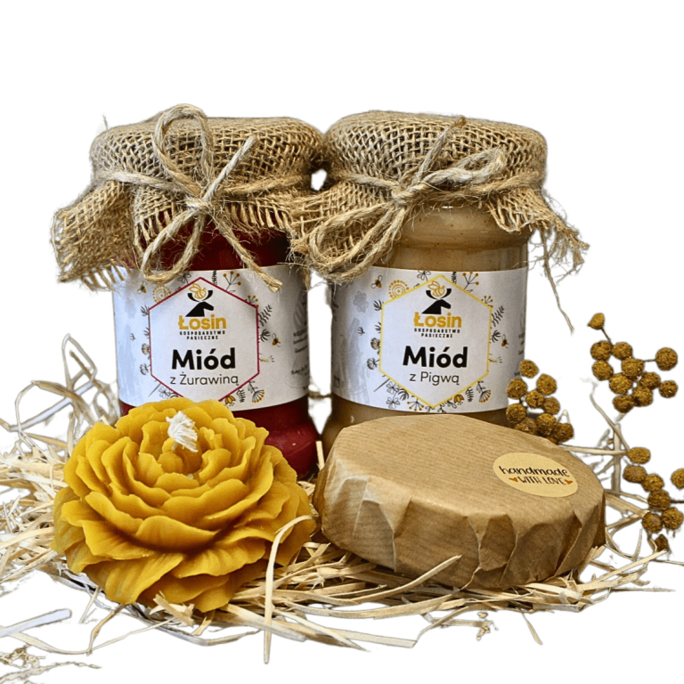 Prezent Podziękowanie Miód Świeca 1760