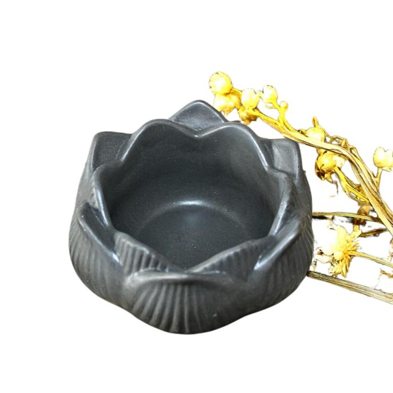 Podstawka z gipsu czarna KWIAT