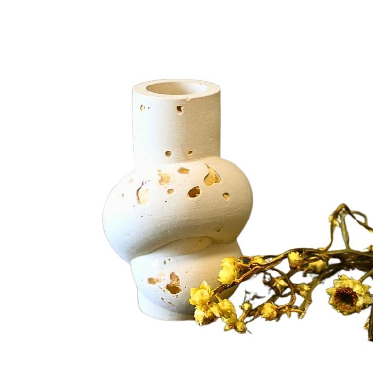 Podstawka z gipsu kremowo-złota STOŁOWE