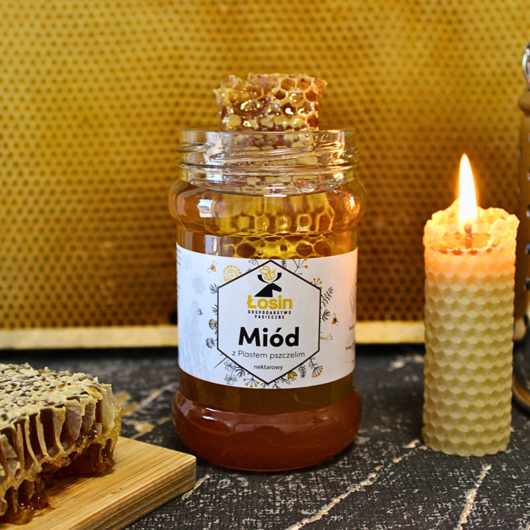 Miód z Plastrem Pszczelim