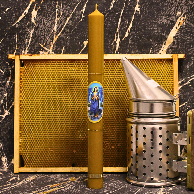 Świeca z wosku pszczelego GROMNICA 33x3cm