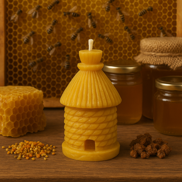 Świeca z wosku pszczelego KUSZKA