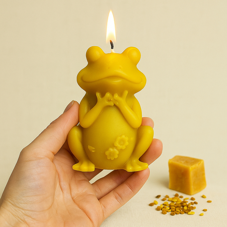 Świeca z wosku pszczelego ŻABA