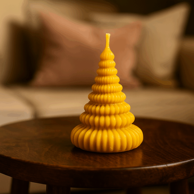 Świeca z wosku pszczelego DZIWACZNA