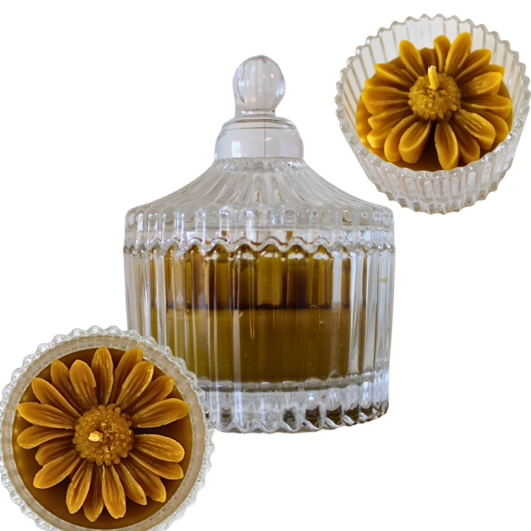 Świeca z wosku pszczelego w szkle 50g