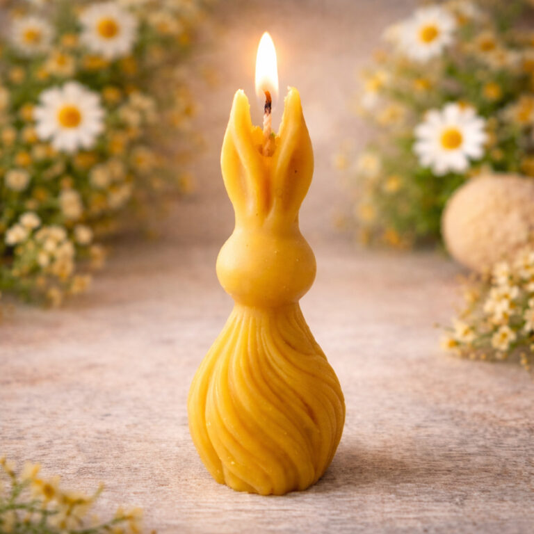 Świeca z wosku pszczelego ZAJĄCZEK