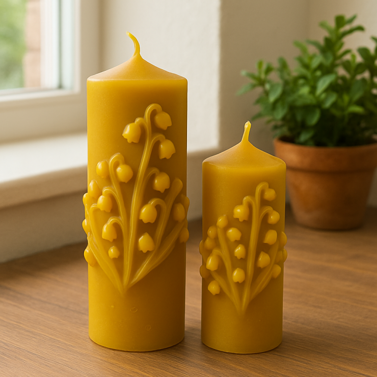 Zestaw świec z wosku pszczelego KONWALIA