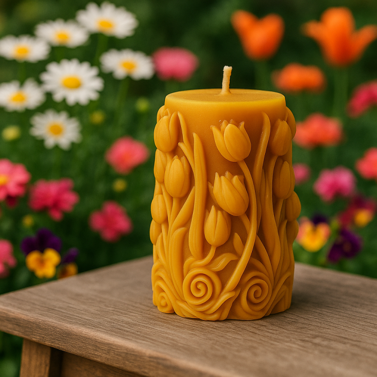 Świeca z wosku pszczelego WIOSENNA