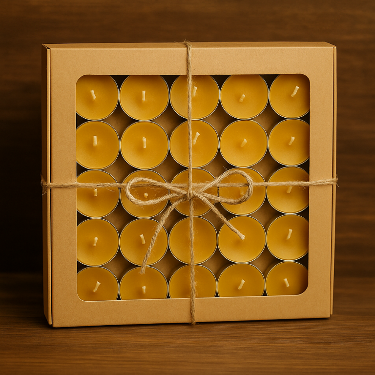 Podgrzewacze z wosku pszczelego 60szt. - do 3h palenia/szt.