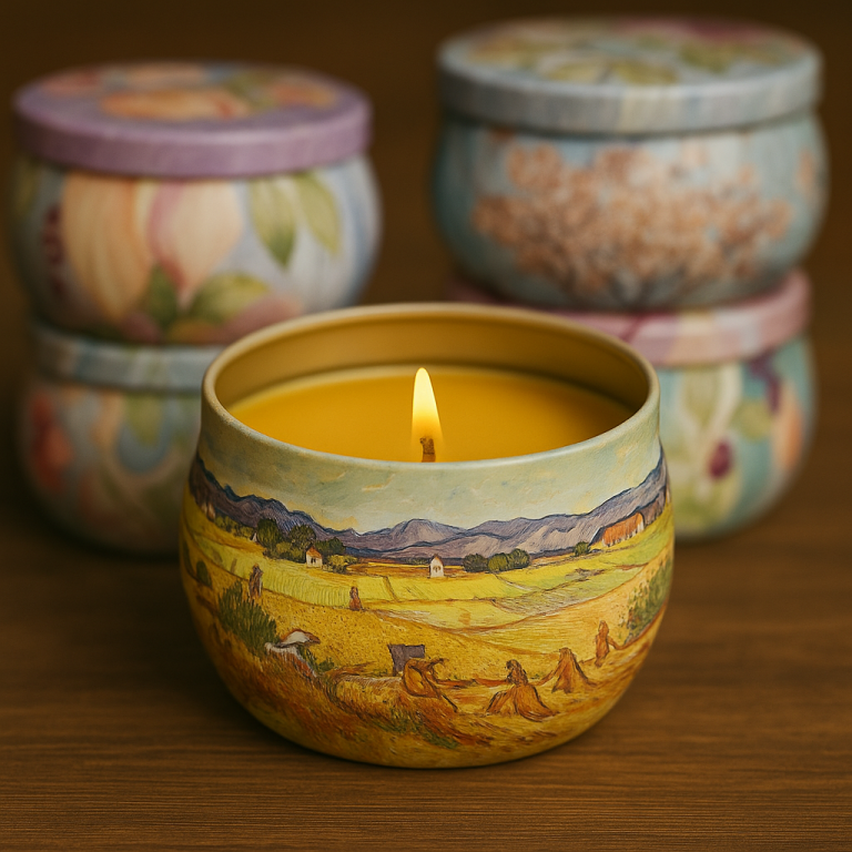 Świeca z wosku pszczelego w puszce 60g