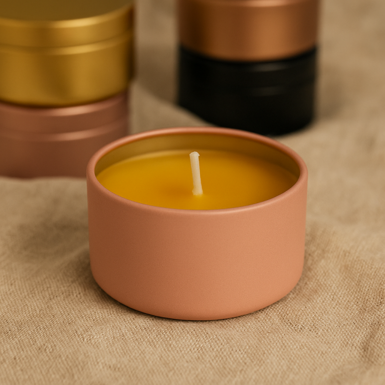 Świeca z wosku pszczelego w puszce 40g