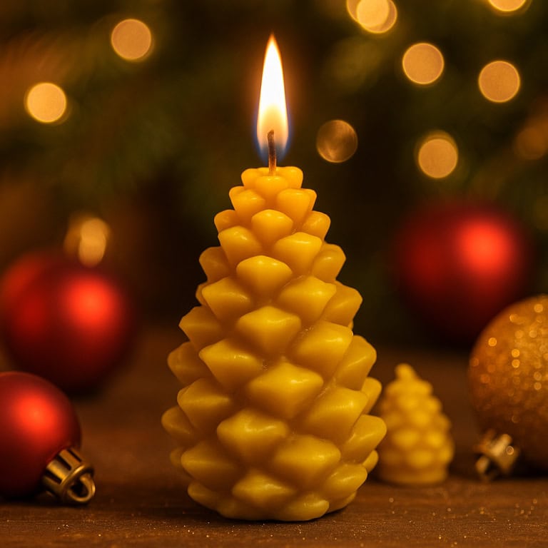 Świeca z wosku pszczelego CONE