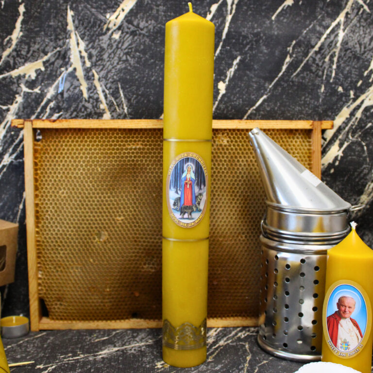 Świeca z wosku pszczelego GROMNICA 40X5CM