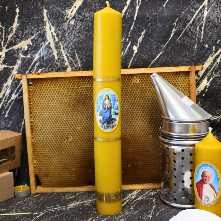 Świeca z wosku pszczelego GROMNICA 40X5CM