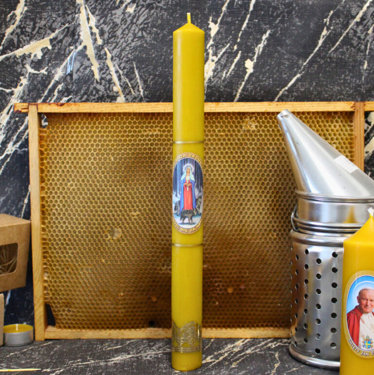 Świeca z wosku pszczelego GROMNICA 33x3cm