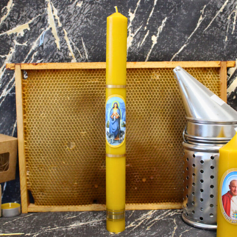 Świeca z wosku pszczelego GROMNICA 33x3cm