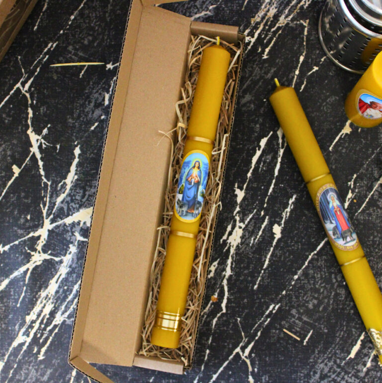 Świeca z wosku pszczelego GROMNICA 33x3cm w pudełku