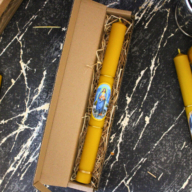 Świeca z wosku pszczelego GROMNICA 33x3cm w pudełku