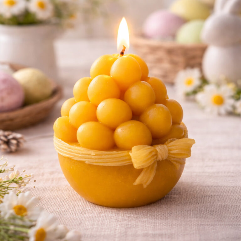 Świeca z wosku pszczelego Koszyk Jajek