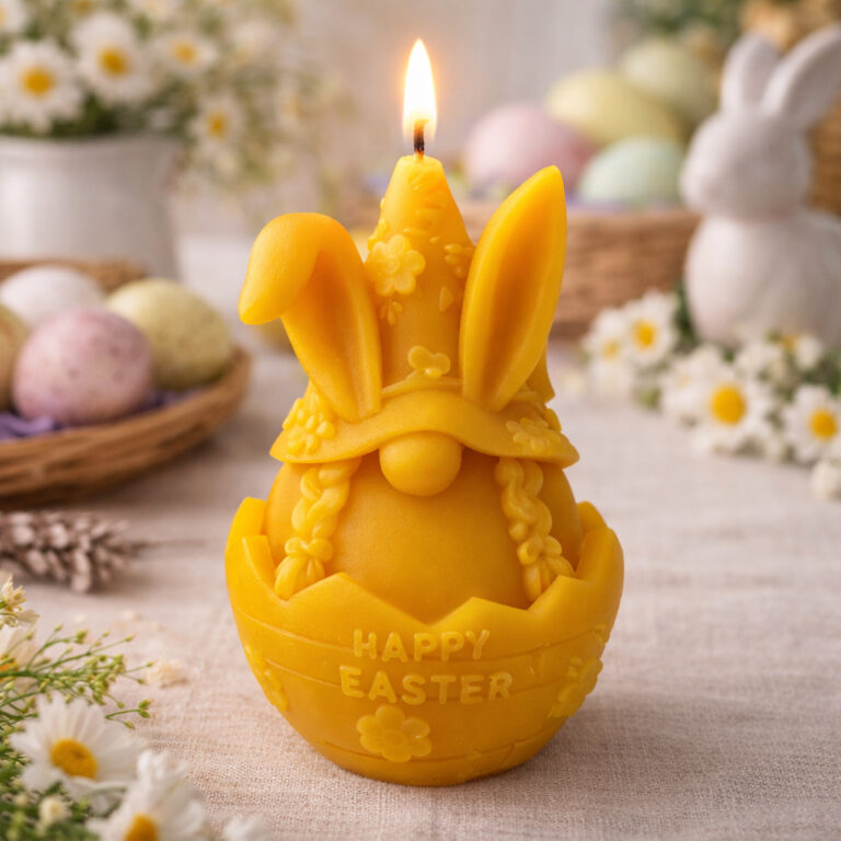 Świeca z wosku pszczelego Easter Gnome