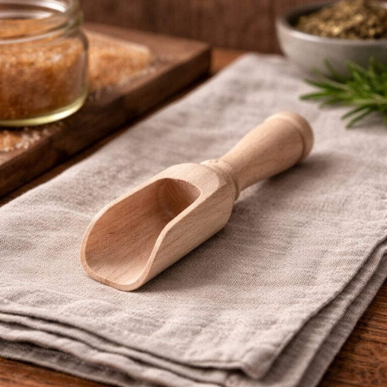 Łopatka drewniana do przypraw herbaty 11cm
