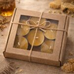 Podgrzewacze duże z wosku pszczelego 6szt - do 8h palenia/szt.